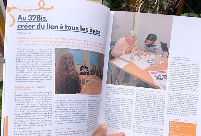 Photo de l'article parlant du 37Bis dans le magazine Anciela.